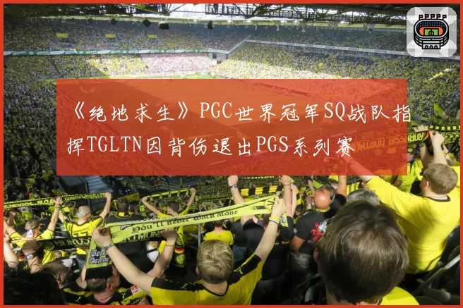 《绝地求生》PGC世界冠军SQ战队指挥TGLTN因背伤退出PGS系列赛