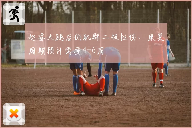 赵睿大腿后侧肌群二级拉伤，康复周期预计需要4-6周
